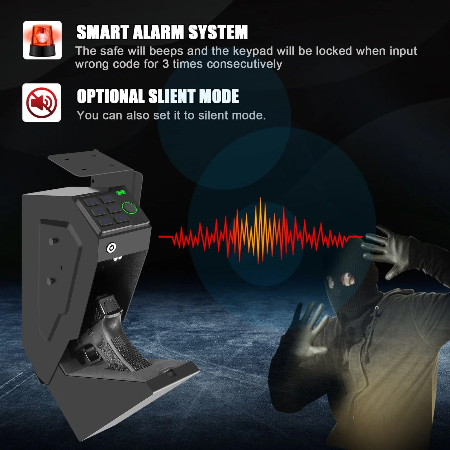 PewSafe® Nightstand Handgun Safe
